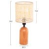 ΕΠΙΤΡΑΠΕΖΙΟ ΦΩΤΙΣΤΙΚΟ LYKTUR HM4709 ΜΠΕΖ ΚΑΠΕΛΟ WICKER-ΞΥΛΙΝΗ ΒΑΣΗ Φ15,5x35,5Υεκ.