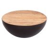 ΔΙΑΚΟΣΜΗΤΙΚΟ ΤΡΑΠΕΖΙ ΣΑΛΟΝΙΟΥ BOWL Φ89,5X39Yεκ. RUSTY ΜΕ ΞΥΛΟ ΑΚΑΚΙΑΣ HM8717.22