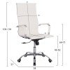 ΚΑΡΕΚΛΑ ΓΡΑΦΕΙΟΥ BOSS ΔΙΕΥΘΥΝΤΟΥ HM1059.32 ΛΕΥΚΟ PU ΠΟΔΙ ΧΡΩΜΙΟΥ 53x57x109Υεκ.