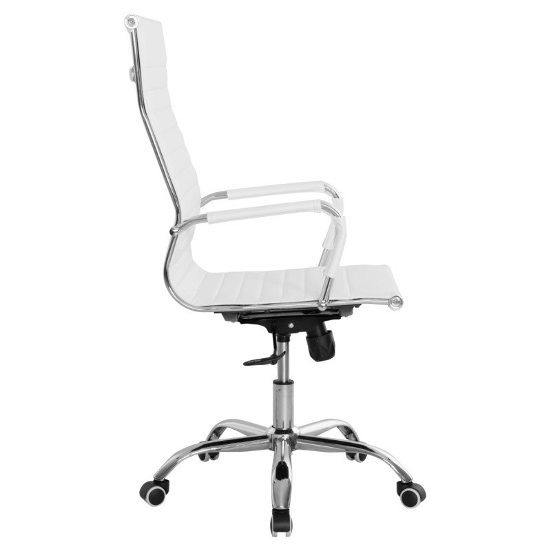 ΚΑΡΕΚΛΑ ΓΡΑΦΕΙΟΥ BOSS ΔΙΕΥΘΥΝΤΟΥ HM1059.32 ΛΕΥΚΟ PU ΠΟΔΙ ΧΡΩΜΙΟΥ 53x57x109Υεκ.