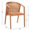 ΣΕΤ ΤΡΑΠΕΖΑΡΙΑΣ 5ΤΜΧ RENLY HM21078.02 ΟΡΘΟΓΩΝΙΟ ΤΡΑΠΕΖΙ & 4 ΚΑΡΕΚΛΕΣ