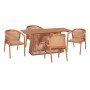 ΣΕΤ ΤΡΑΠΕΖΑΡΙΑΣ 5ΤΜΧ RENLY HM21078.02 ΟΡΘΟΓΩΝΙΟ ΤΡΑΠΕΖΙ & 4 ΚΑΡΕΚΛΕΣ