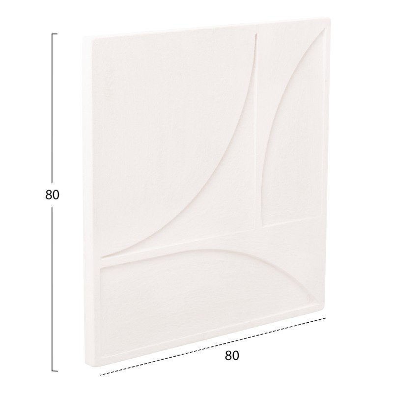 ΠΙΝΑΚΑΣ ΤΕΤΡΑΓΩΝΟΣ ΣΕΙΡΑ SANTORINI HM4508 MDF ΣΕ ΥΠΟΛΕΥΚΟ ΧΡΩΜΑ 80x4(πάχος)x80Υεκ.