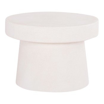 ΤΡΑΠΕΖΙ ΣΑΛΟΝΙΟΥ ΣΤΡΟΓΓΥΛΟ ΣΕΙΡΑ SANTORINI HM18051 MDF ΣΕ ΥΠΟΛΕΥΚΟ ΧΡΩΜΑ Φ60x42,5Υεκ.