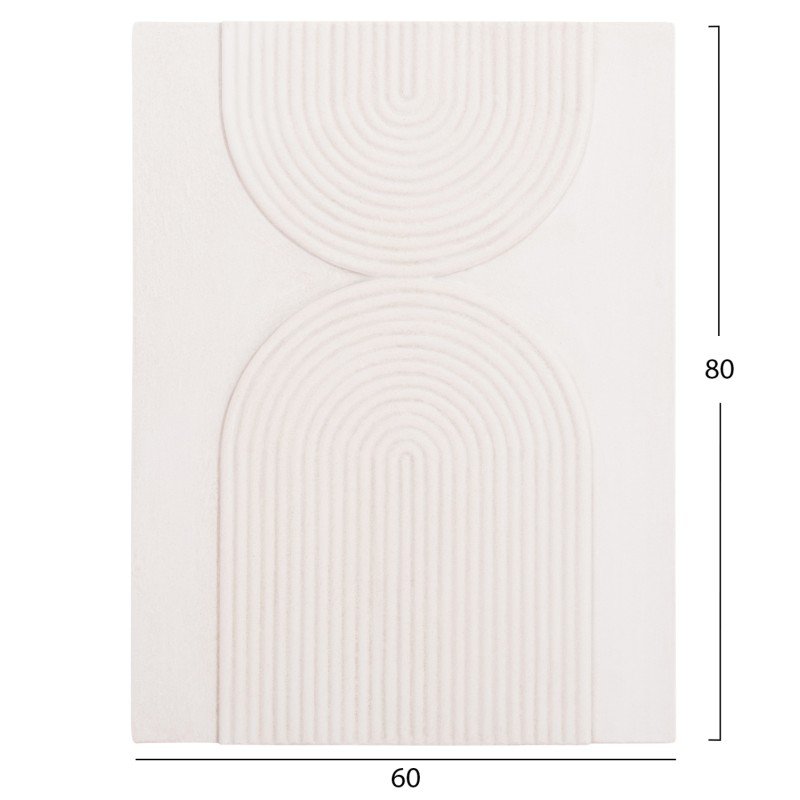 ΠΙΝΑΚΑΣ ΟΡΘΟΓΩΝΙΟΣ ΣΕΙΡΑ SANTORINI HM4523 MDF ΣΕ ΥΠΟΛΕΥΚΟ ΧΡΩΜΑ 60x4(πάχος)x80Υεκ.