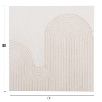 ΠΙΝΑΚΑΣ ΤΕΤΡΑΓΩΝΟΣ ΣΕΙΡΑ SANTORINI HM4517 MDF ΣΕ ΥΠΟΛΕΥΚΟ ΧΡΩΜΑ 80x4,5(πάχος)x80Υεκ.