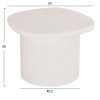 ΤΡΑΠΕΖΙ ΣΑΛΟΝΙΟΥ ΟΒΑΛ ΣΕΙΡΑ SANTORINI HM18054 MDF ΣΕ ΥΠΟΛΕΥΚΟ ΧΡΩΜΑ 54x54,5x40Υεκ