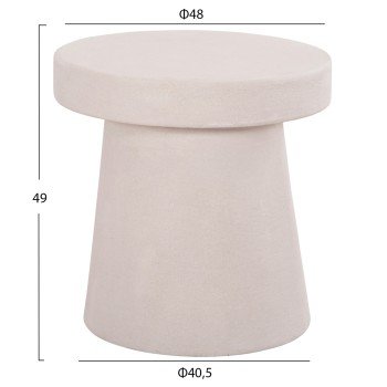 ΤΡΑΠΕΖΙ ΣΑΛΟΝΙΟΥ ΣΤΡΟΓΓΥΛΟ ΣΕΙΡΑ SANTORINI HM18052 MDF ΣΕ ΥΠΟΛΕΥΚΟ ΧΡΩΜΑ Φ48x49Υεκ.