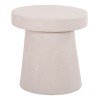 ΤΡΑΠΕΖΙ ΣΑΛΟΝΙΟΥ ΣΤΡΟΓΓΥΛΟ ΣΕΙΡΑ SANTORINI HM18052 MDF ΣΕ ΥΠΟΛΕΥΚΟ ΧΡΩΜΑ Φ48x49Υεκ.