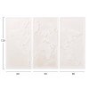 ΠΙΝΑΚΑΣ 3-ΠΤΥΧΟΣ WORLD MAP SANTORINI HM4504 MDF ΣΕ ΥΠΟΛΕΥΚΟ ΧΡΩΜΑ 180x4(πάχος)x120Υεκ.