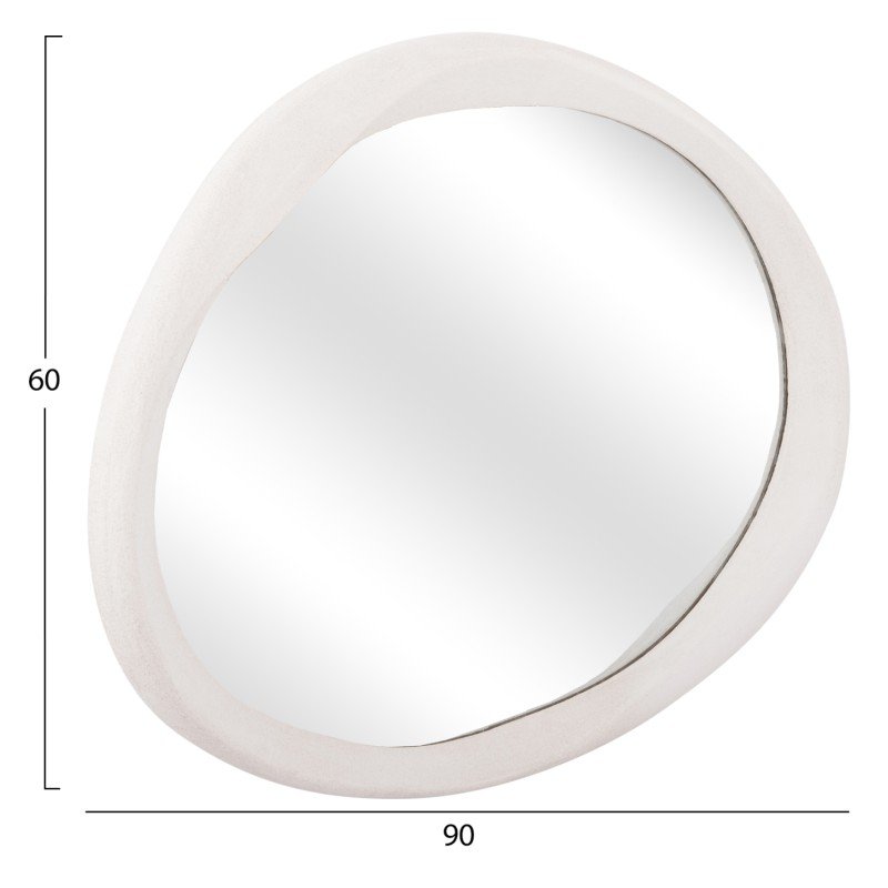 ΚΑΘΡΕΠΤΗΣ ΤΟΙΧΟΥ ΟΒΑΛ ΣΕΙΡΑ SANTORINI HM4513 MDF ΣΕ ΥΠΟΛΕΥΚΟ 90x3,2x60Υεκ