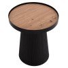 ΤΡΑΠΕΖΑΚΙ ΒΟΗΘΗΤΙΚΟ DENTON HM18023.01 MDF TOP ΦΥΣΙΚΟ ΞΥΛΟΥ-ΒΑΣΗ ΜΑΥΡΗ Φ45x51,5Υεκ.