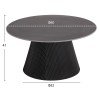 ΤΡΑΠΕΖΙ ΣΑΛΟΝΙΟΥ DUNCAN HM18022.01 ΚΕΡΑΜΙΚΟ TOP-MDF ΒΑΣΗ-ΜΑΥΡΟ Φ80x41Υεκ.