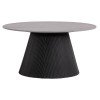 ΤΡΑΠΕΖΙ ΣΑΛΟΝΙΟΥ DUNCAN HM18022.01 ΚΕΡΑΜΙΚΟ TOP-MDF ΒΑΣΗ-ΜΑΥΡΟ Φ80x41Υεκ.