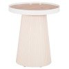 ΤΡΑΠΕΖΑΚΙ ΒΟΗΘΗΤΙΚΟ DENTON HM18023.02 MDF TOP ΦΥΣΙΚΟ ΞΥΛΟΥ-ΒΑΣΗ ΛΕΥΚΗ Φ45x51,5Υεκ.