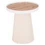 ΤΡΑΠΕΖΑΚΙ ΒΟΗΘΗΤΙΚΟ DENTON HM18023.02 MDF TOP ΦΥΣΙΚΟ ΞΥΛΟΥ-ΒΑΣΗ ΛΕΥΚΗ Φ45x51,5Υεκ.