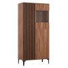 ΒΙΤΡΙΝΑ ΣΕΙΡΑ HARRY HM18011.01 ΜΕΛΑΜΙΝΗ ΣΚΟΥΡΟ ΦΥΣΙΚΟ ΞΥΛΟΥ-ΜΑΥΡΟ 90x40x185Υεκ.