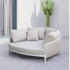 DAYBED 2ΘΕΣΙΟ MAVERICK HM6216.02 ΑΛΟΥΜΙΝΙΟ ΚΡΕΜ-ΜΠΕΖ OLEFIN & STRAPS 164x144x70Υ