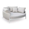 DAYBED 2ΘΕΣΙΟ MAVERICK HM6216.02 ΑΛΟΥΜΙΝΙΟ ΚΡΕΜ-ΜΠΕΖ OLEFIN & STRAPS 164x144x70Υ
