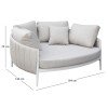 DAYBED 2ΘΕΣΙΟ MAVERICK HM6216.02 ΑΛΟΥΜΙΝΙΟ ΚΡΕΜ-ΜΠΕΖ OLEFIN & STRAPS 164x144x70Υ