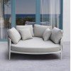 DAYBED 2ΘΕΣΙΟ MAVERICK HM6216.02 ΑΛΟΥΜΙΝΙΟ ΚΡΕΜ-ΜΠΕΖ OLEFIN & STRAPS 164x144x70Υ
