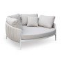 DAYBED 2ΘΕΣΙΟ MAVERICK HM6216.02 ΑΛΟΥΜΙΝΙΟ ΚΡΕΜ-ΜΠΕΖ OLEFIN & STRAPS 164x144x70Υ