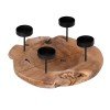 ΕΠΙΤΡΑΠΕΖΙΟ ΚΗΡΟΠΗΓΙΟ/BOWL FRAN HM4390 ΞΥΛΟ ΤΕΑΚ-ΜΕΤΑΛΛΟ 30x30x7-15Υεκ.
