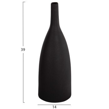 ΕΠΙΤΡΑΠΕΖΙΟ ΚΕΡΑΜΙΚΟ ΔΙΑΚΟΣΜΗΤΙΚΟ GALAD HM4634.02 ΜΑΥΡΟ ΜΑΤ Φ14x39Υεκ