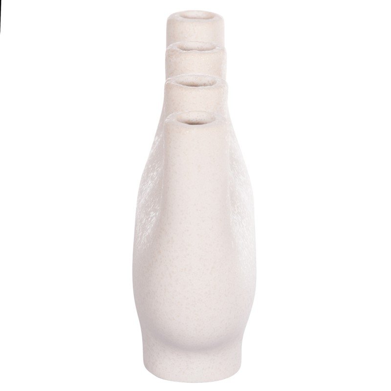 ΕΠΙΤΡΑΠΕΖΙΟ ΚΕΡΑΜΙΚΟ ΔΙΑΚΟΣΜΗΤΙΚΟ MANI HM4641.01 ΥΠΟΛΕΥΚΟ ΚΡΥΣΤΑΛΛΙΚΟ 21x6x13Υεκ