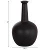 ΕΠΙΤΡΑΠΕΖΙΟ ΚΕΡΑΜΙΚΟ ΔΙΑΚΟΣΜΗΤΙΚΟ ELENDIL HM4593.02 ΜΑΥΡΟ ΜΑΤ 14,5x25Υεκ