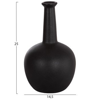 ΕΠΙΤΡΑΠΕΖΙΟ ΚΕΡΑΜΙΚΟ ΔΙΑΚΟΣΜΗΤΙΚΟ ELENDIL HM4593.02 ΜΑΥΡΟ ΜΑΤ 14,5x25Υεκ