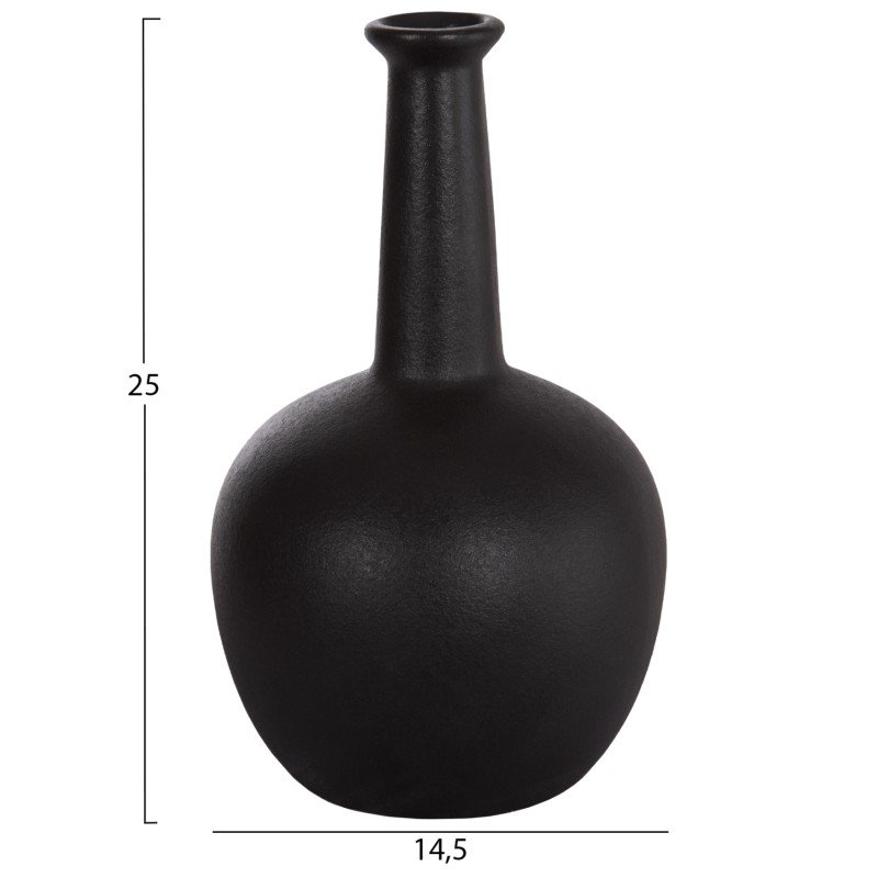 ΕΠΙΤΡΑΠΕΖΙΟ ΚΕΡΑΜΙΚΟ ΔΙΑΚΟΣΜΗΤΙΚΟ ELENDIL HM4593.02 ΜΑΥΡΟ ΜΑΤ 14,5x25Υεκ