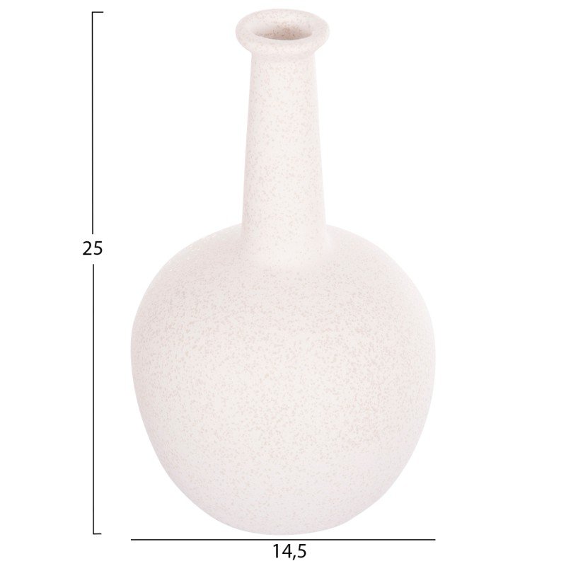 ΕΠΙΤΡΑΠΕΖΙΟ ΚΕΡΑΜΙΚΟ ΔΙΑΚΟΣΜΗΤΙΚΟ ELENDIL HM4593.01 ΥΠΟΛΕΥΚΟ ΚΡΥΣΤΑΛΛΙΚΟ Φ15x25Υεκ
