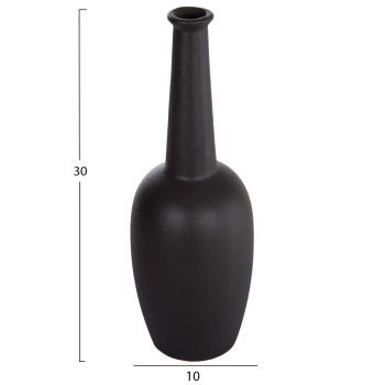 ΕΠΙΤΡΑΠΕΖΙΟ ΚΕΡΑΜΙΚΟ ΔΙΑΚΟΣΜΗΤΙΚΟ ELENDIL HM4592.02 ΜΑΥΡΟ ΜΑΤ Φ10x30Υεκ