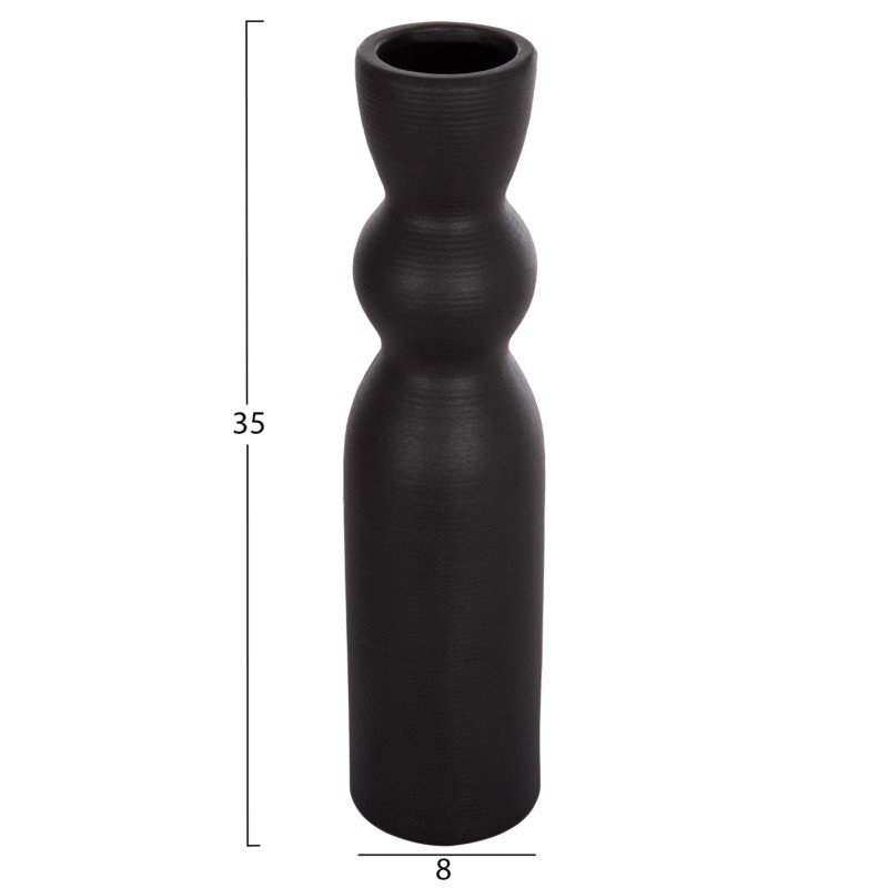 ΕΠΙΤΡΑΠΕΖΙΟ ΚΕΡΑΜΙΚΟ ΔΙΑΚΟΣΜΗΤΙΚΟ SCEPTER HM4614.02 ΜΑΥΡΟ ΜΑΤ Φ8x35Υ εκ.