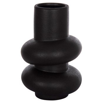 ΕΠΙΤΡΑΠΕΖΙΟ ΚΕΡΑΜΙΚΟ ΔΙΑΚΟΣΜΗΤΙΚΟ ROOK HM4627.02 ΜΑΥΡΟ ΜΑΤ Φ16x25,5Υεκ