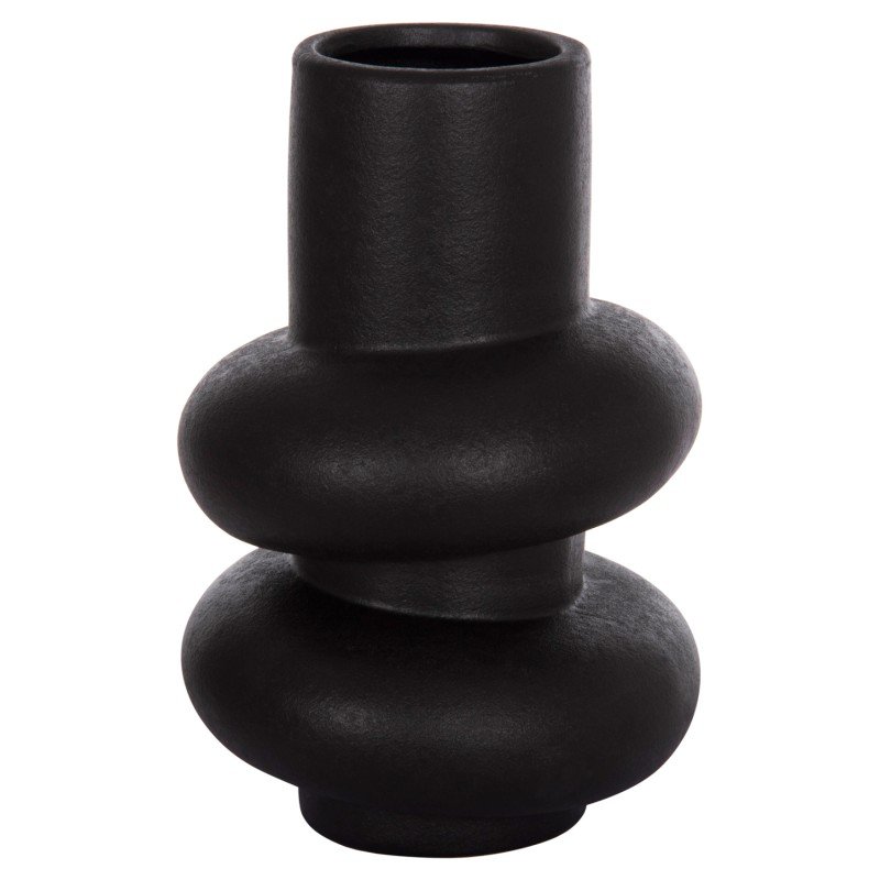ΕΠΙΤΡΑΠΕΖΙΟ ΚΕΡΑΜΙΚΟ ΔΙΑΚΟΣΜΗΤΙΚΟ ROOK HM4627.02 ΜΑΥΡΟ ΜΑΤ Φ16x25,5Υεκ