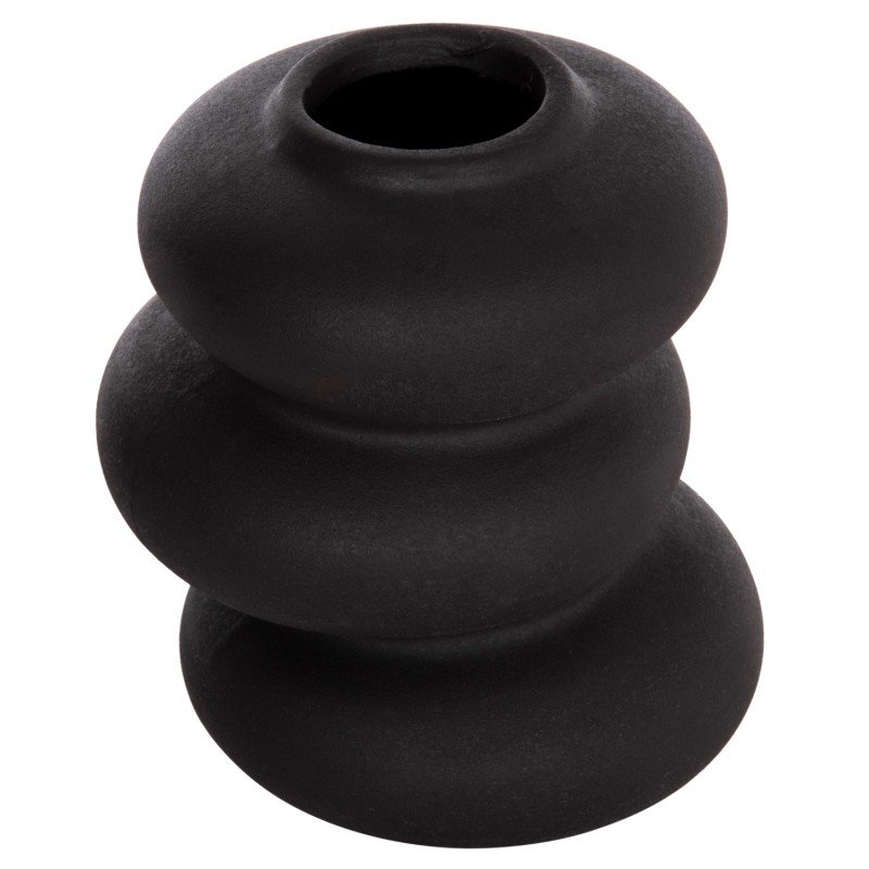 ΕΠΙΤΡΑΠΕΖΙΟ ΚΕΡΑΜΙΚΟ ΔΙΑΚΟΣΜΗΤΙΚΟ ROOK HM4628.02 ΜΑΥΡΟ ΜΑΤ Φ14x19Υεκ