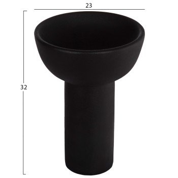 ΕΠΙΤΡΑΠΕΖΙΟ ΚΕΡΑΜΙΚΟ ΔΙΑΚΟΣΜΗΤΙΚΟ ELENDIL HM4602.02 ΜΑΥΡΟ ΜΑΤ Φ23x32Υ εκ