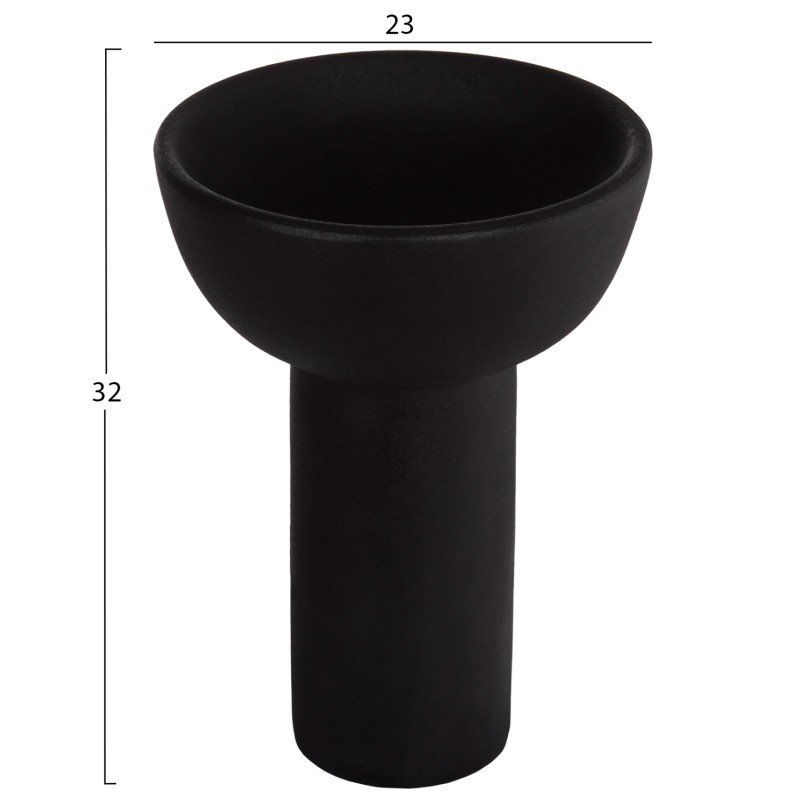 ΕΠΙΤΡΑΠΕΖΙΟ ΚΕΡΑΜΙΚΟ ΔΙΑΚΟΣΜΗΤΙΚΟ ELENDIL HM4602.02 ΜΑΥΡΟ ΜΑΤ Φ23x32Υ εκ