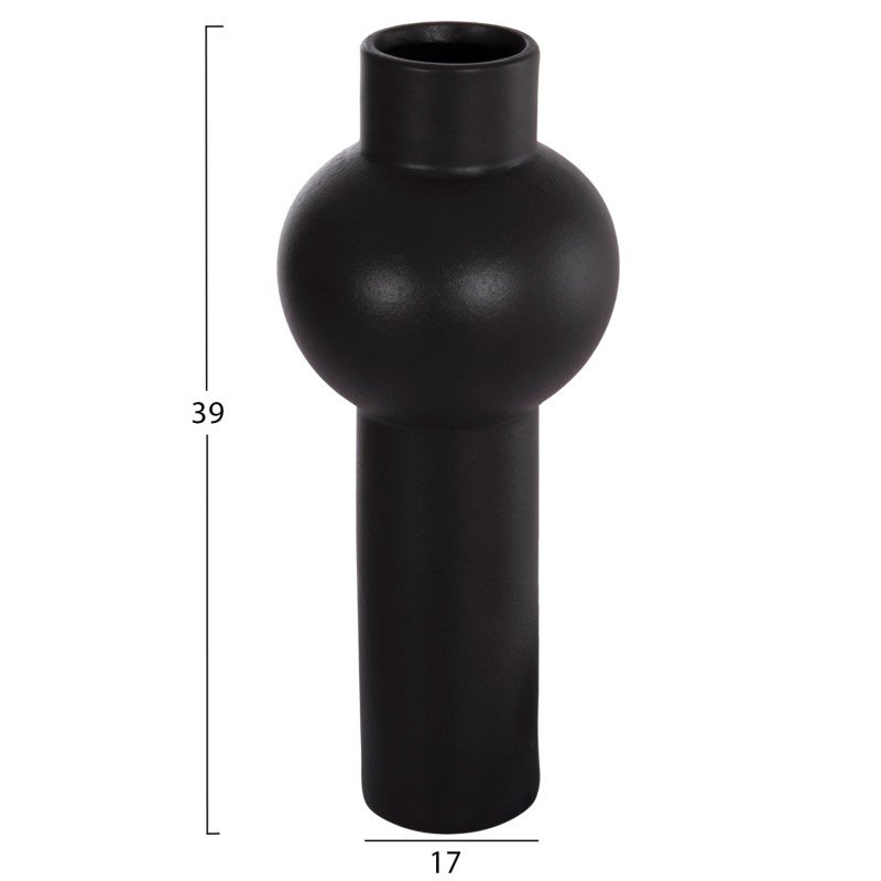 ΕΠΙΤΡΑΠΕΖΙΟ ΚΕΡΑΜΙΚΟ ΔΙΑΚΟΣΜΗΤΙΚΟ SCEPTER HM4604.02 ΜΑΥΡΟ ΜΑΤ Φ17x39Υεκ