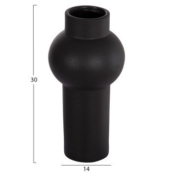 ΕΠΙΤΡΑΠΕΖΙΟ ΚΕΡΑΜΙΚΟ ΔΙΑΚΟΣΜΗΤΙΚΟ SCEPTER HM4605.02 ΜΑΥΡΟ ΜΑΤ Φ15x30Υ εκ.