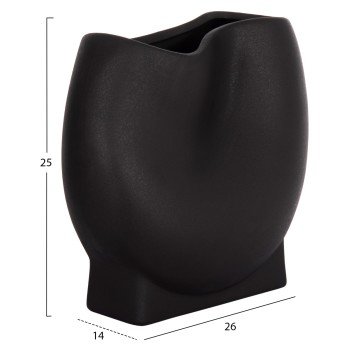 ΕΠΙΤΡΑΠΕΖΙΟ ΚΕΡΑΜΙΚΟ ΔΙΑΚΟΣΜΗΤΙΚΟ GLAΖΕ HM4610.02 ΜΑΥΡΟ ΜΑΤ 26x14x25Υεκ