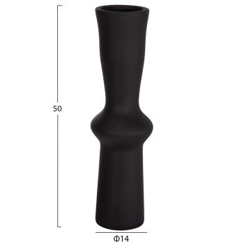 ΕΠΙΤΡΑΠΕΖΙΟ ΚΕΡΑΜΙΚΟ ΔΙΑΚΟΣΜΗΤΙΚΟ SCEPTER HM4637.02 ΜΑΥΡΟ ΜΑΤ Φ14x50Υεκ