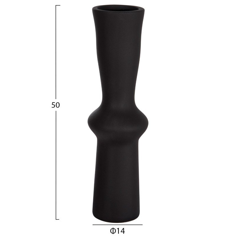 ΕΠΙΤΡΑΠΕΖΙΟ ΚΕΡΑΜΙΚΟ ΔΙΑΚΟΣΜΗΤΙΚΟ SCEPTER HM4637.02 ΜΑΥΡΟ ΜΑΤ Φ14x50Υεκ