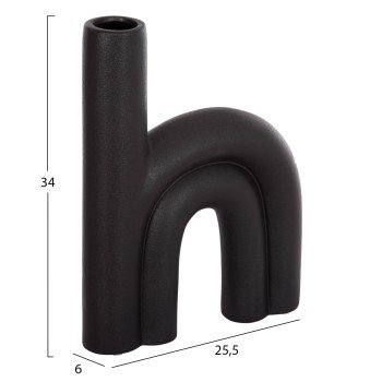 ΕΠΙΤΡΑΠΕΖΙΟ ΚΕΡΑΜΙΚΟ ΔΙΑΚΟΣΜΗΤΙΚΟ ARCON HM4638.02 ΜΑΥΡΟ ΜΑΤ 25,5x6x34Υεκ