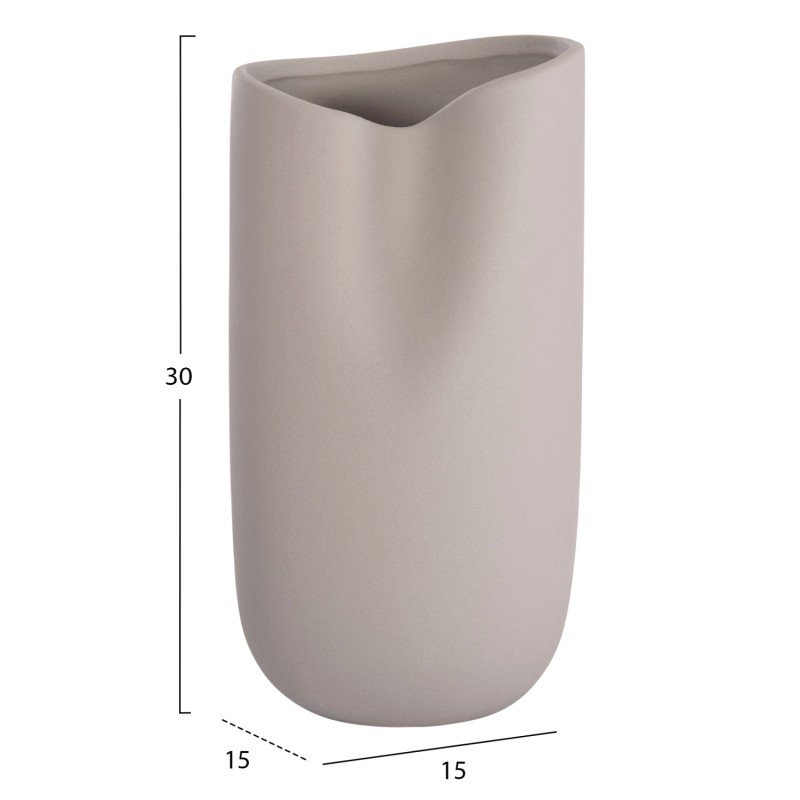 ΕΠΙΤΡΑΠΕΖΙΟ ΚΕΡΑΜΙΚΟ ΔΙΑΚΟΣΜΗΤΙΚΟ GLAΖΕ HM4607.03 ΓΚΡΙ ΜΑΤ 15x15x30Υεκ