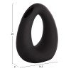 ΕΠΙΤΡΑΠΕΖΙΟ ΚΕΡΑΜΙΚΟ ΔΙΑΚΟΣΜΗΤΙΚΟ ELLIPTO HM4644.02 ΜΑΥΡΟ ΜΑΤ 16,5x9x20Υεκ