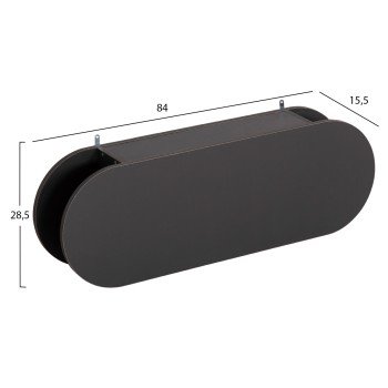 ΚΡΕΜΑΣΤΡΑ ΕΙΣΟΔΟΥ & ΚΛΕΙΣΤΟ ΡΑΦΙ STOR HM18078.03 ΜΕΛΑΜΙΝΗ ΣΚΟΥΡΟ ΓΚΡΙ 84x15.5x28.5Υεκ
