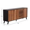 ΜΠΟΥΦΕΣ ΜΕΛΑΜΙΝΗΣ KRUDEN HM9446.11 ΜΑΥΡΟ-ΦΥΣΙΚΟ 180x40x78.6Υεκ.